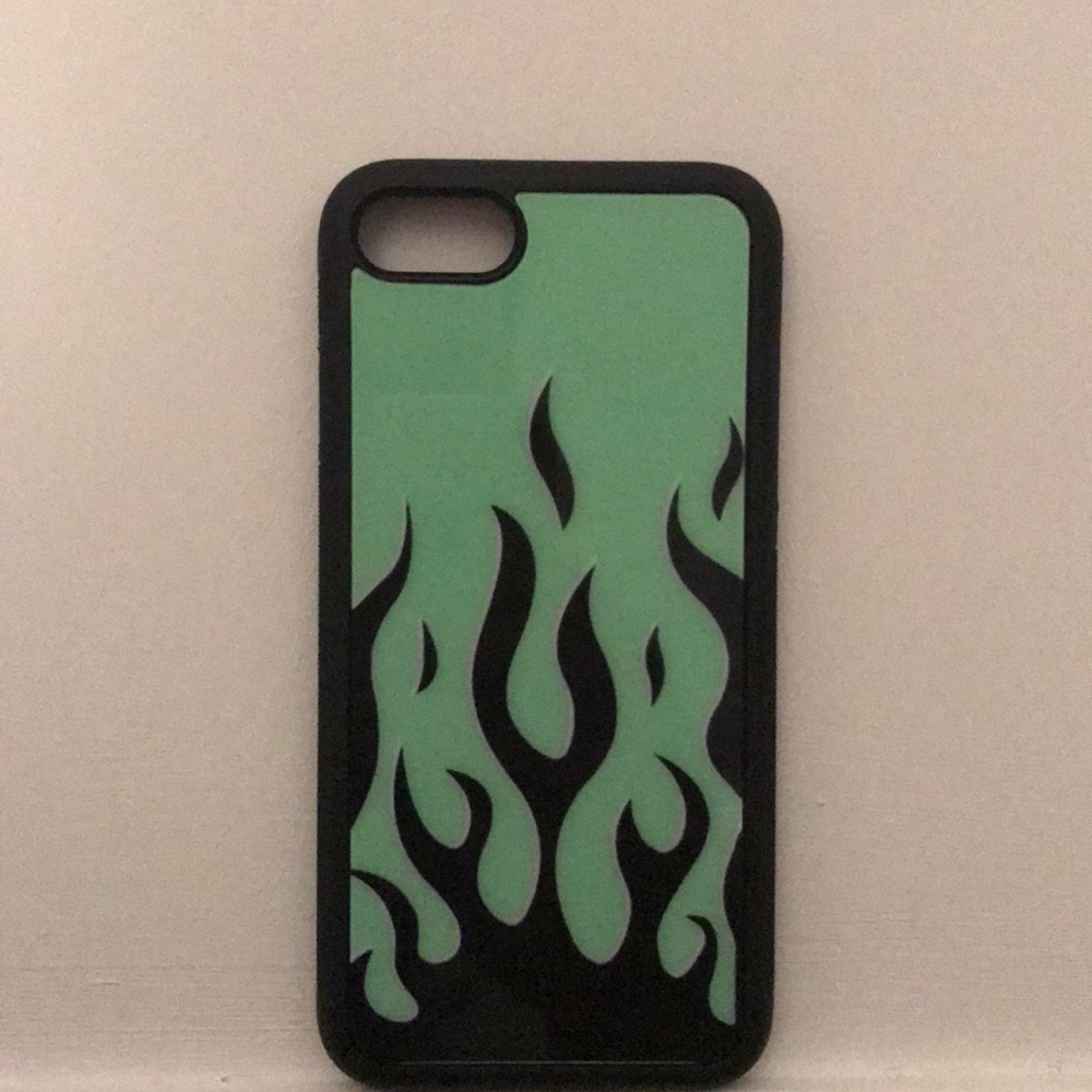 Neon green flame Phone case